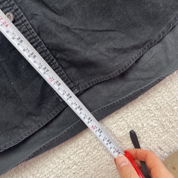 Retreat Black Corduroy Button Up Oxford Shirt Mens Large Retro Outdoor Camp - Picture 8 of 13